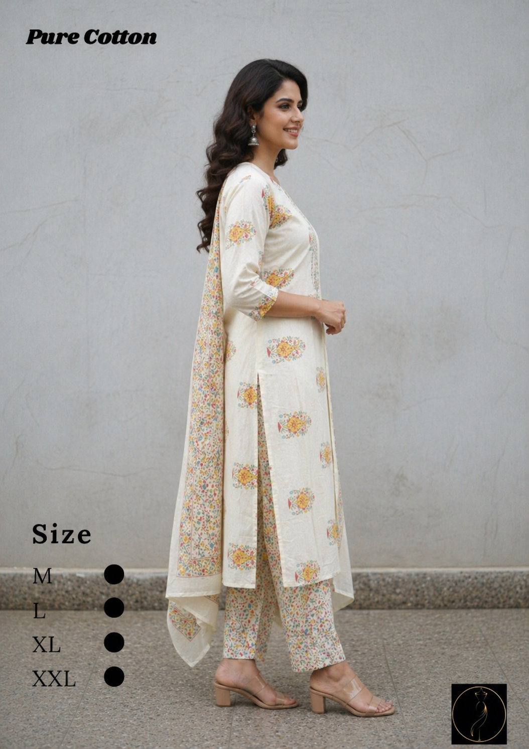 Pure Cotton Pink Kurti Set for Women | Stylish Ethnic Wear with Dupatta (M-XXL)