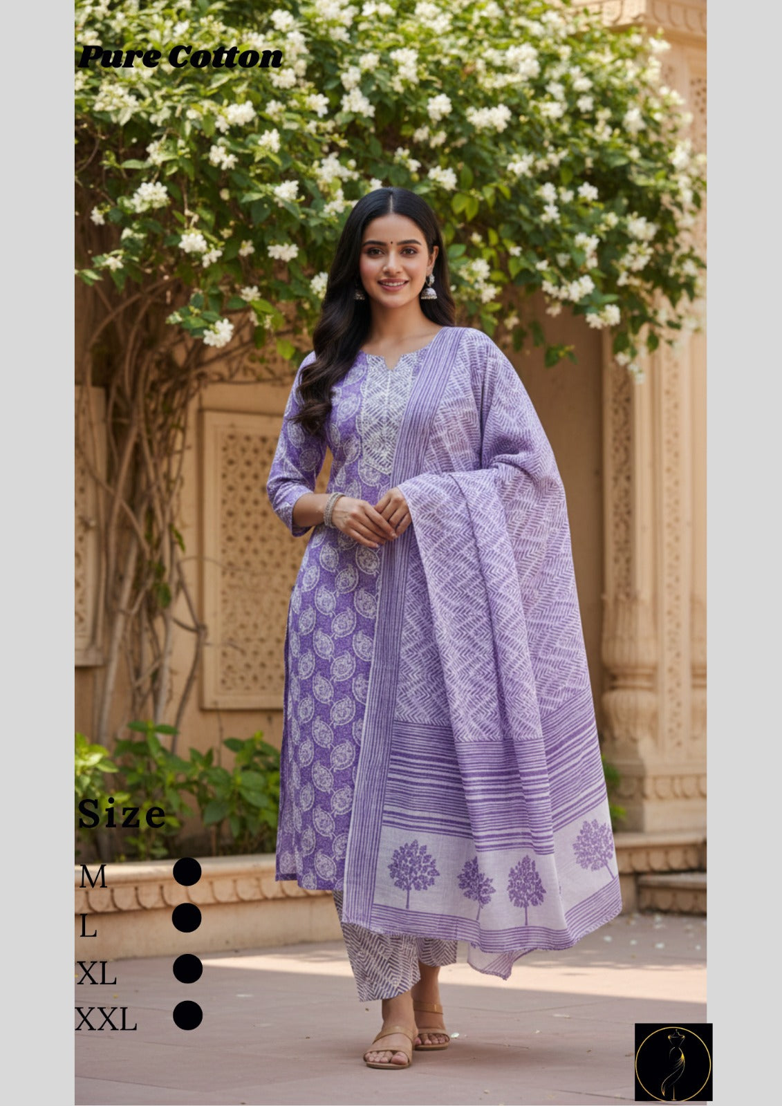 Pure Cotton Pink Kurti Set for Women | Stylish Ethnic Wear with Dupatta (M-XXL)