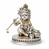 Bal Krishna Silver Plated Idol | Laddu Gopal Murti for Pooja & Decor (3 Inch)