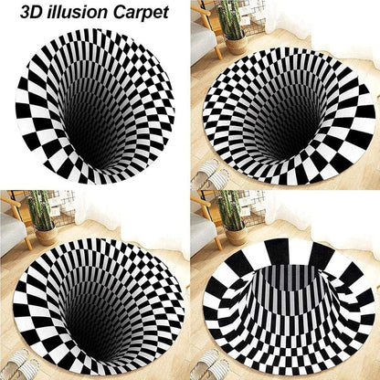 3D Space Round Carpet, Floor Mat Non-Woven