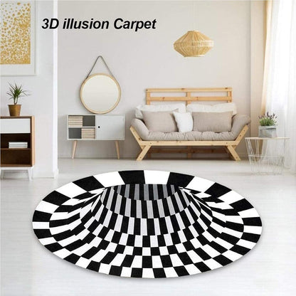 3D Space Round Carpet, Floor Mat Non-Woven