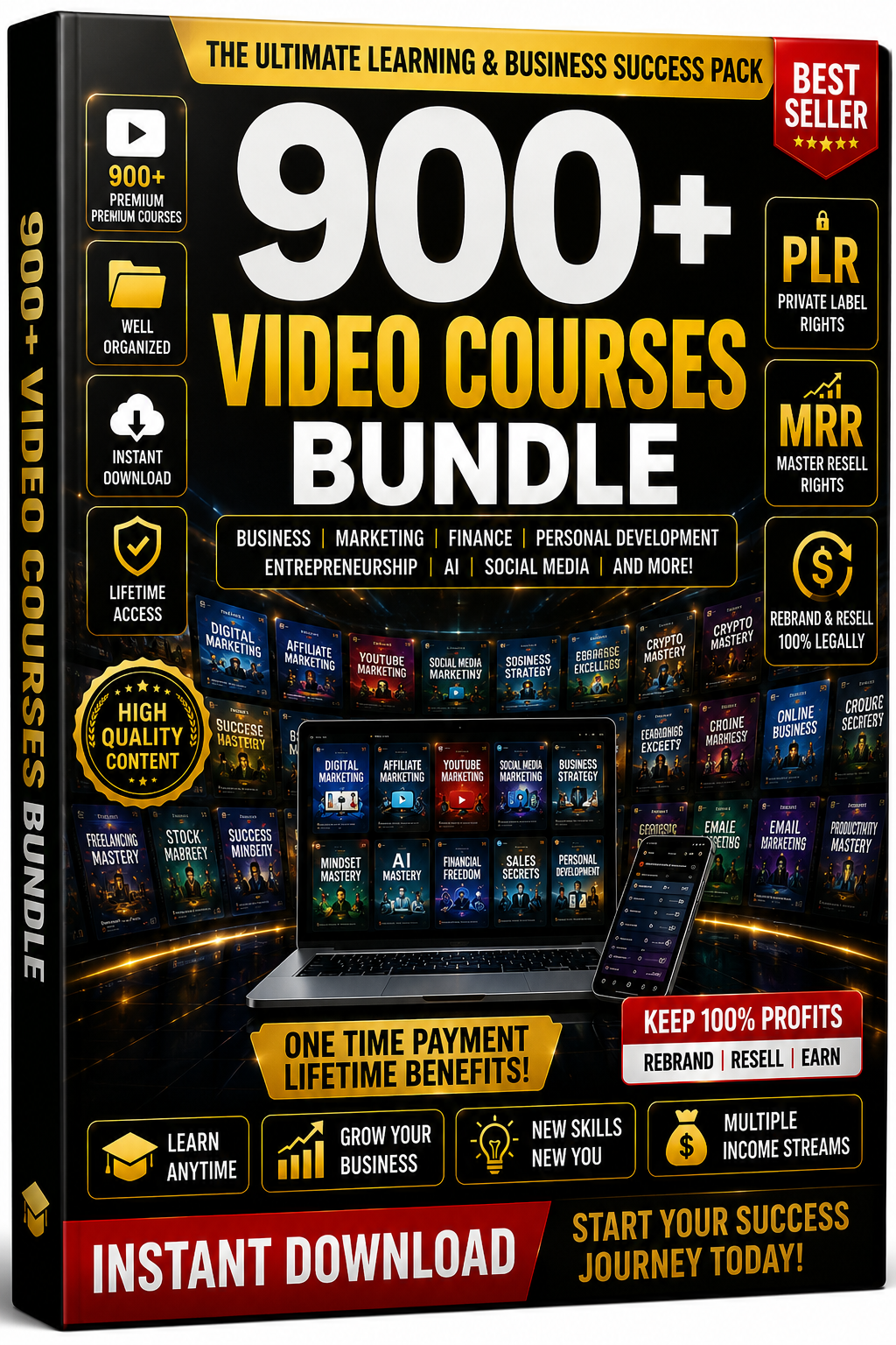 900+ Video Courses Bundle – Learn Business, AI, Marketing & More
