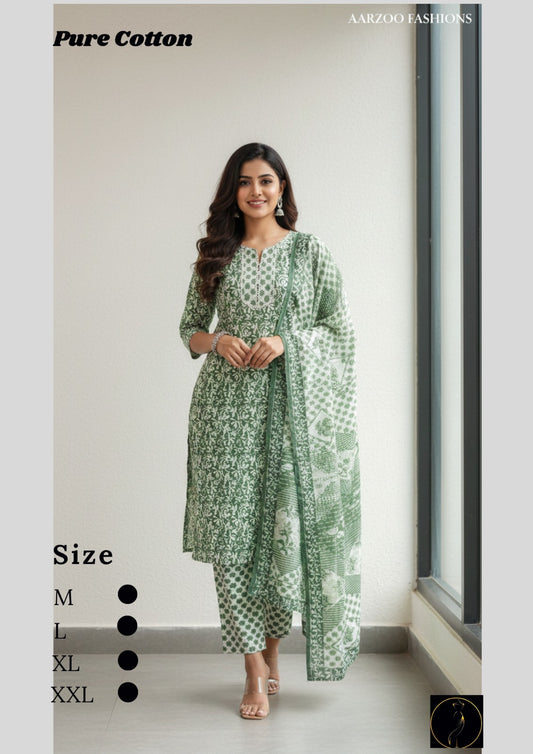 Pure Cotton Pink Kurti Set for Women | Stylish Ethnic Wear with Dupatta (M-XXL)