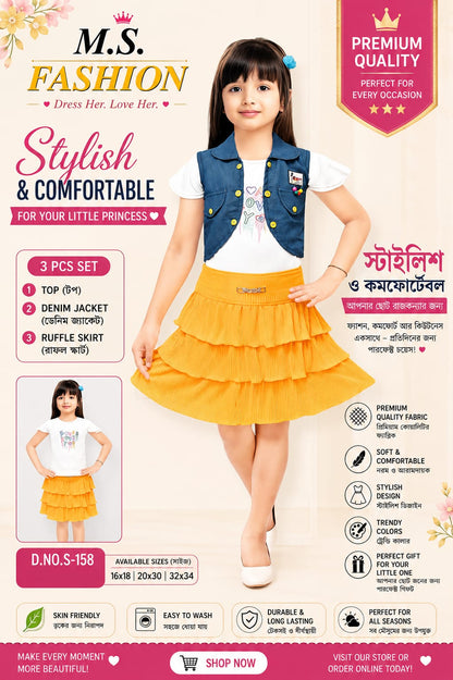 Girls Fashion Dress Set (M.S. Fashion)