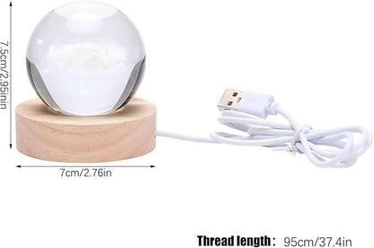 3D Engraved Crystal Astronaut LED Night Lamp