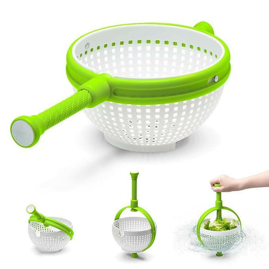 360° Rotating Salad Spinner with Handle